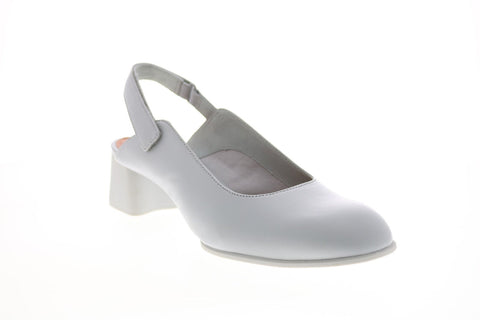 Camper Katie K201016-002 Womens Gray Leather Strap Pumps Heels Shoes