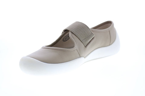Camper Sako K201058-002 Womens Beige Leather Strap Ballet Flats Shoes