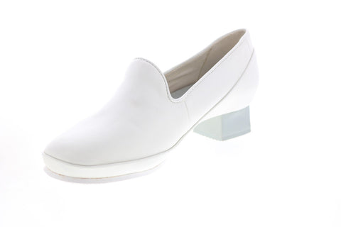 Camper Tws K201122-002 Womens White Leather Slip On Pumps Heels Shoes