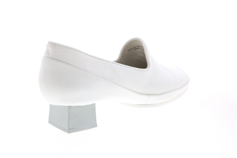 Camper Tws K201122-002 Womens White Leather Slip On Pumps Heels Shoes
