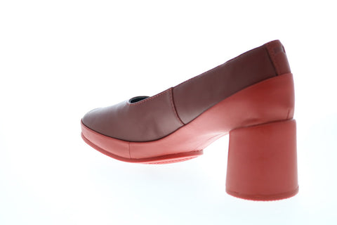 Camper Upright K201123-004 Womens Red Leather Slip On Pumps Heels Shoes