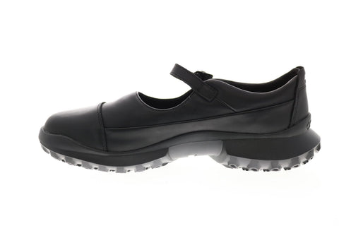 Camper Crclr K201132-001 Womens Black Leather Strap Mary Jane Flats Shoes