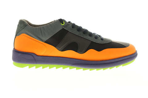 Camper Marges Sport K300095-001 Mens Orange Nubuck Lace Up Low Top Sneakers Shoes