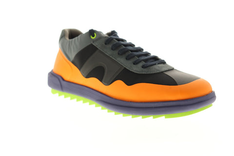 Camper Marges Sport K300095-001 Mens Orange Nubuck Lace Up Low Top Sneakers Shoes