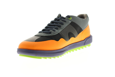 Camper Marges Sport K300095-001 Mens Orange Nubuck Lace Up Low Top Sneakers Shoes