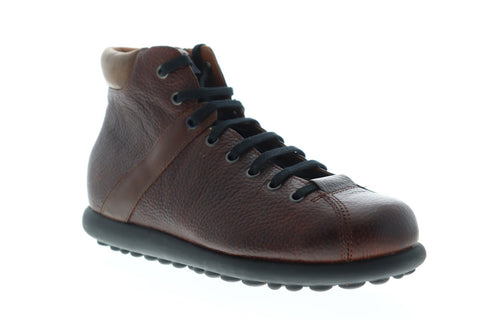 Camper Pelotas K300174-002 Mens Brown Leather Zipper Chelsea Boots Shoes