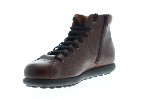 Camper Pelotas K300174-002 Mens Brown Leather Zipper Chelsea Boots Shoes