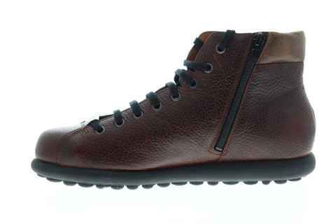 Camper Pelotas K300174-002 Mens Brown Leather Zipper Ankle Boots