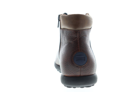 Camper Pelotas K300174-002 Mens Brown Leather Zipper Ankle Boots
