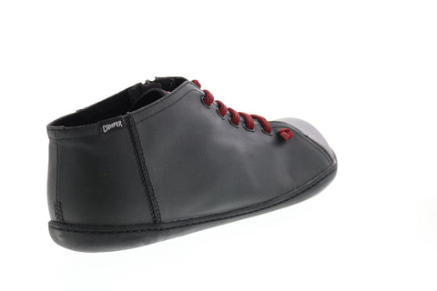 Camper Peu Cami K300192-005 Mens Black Leather Lace Up Euro Sneakers Shoes