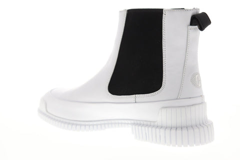 Camper Pix K300252-001 Mens White Leather Slip On Chelsea Boots