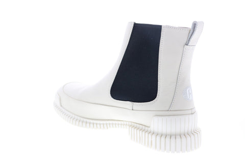 Camper Pix K300252-011 Mens Beige Leather Slip On Chelsea Boots