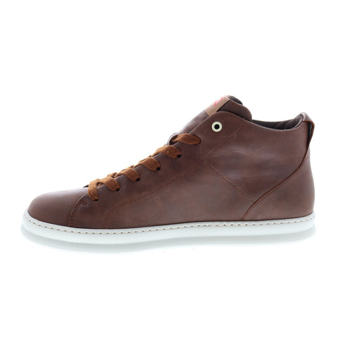 Camper Runner Four K300273-002 Mens Brown Leather Lace Up Euro Sneakers Shoes