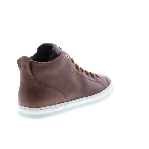 Camper Runner Four K300273-002 Mens Brown Leather Lace Up Euro Sneakers Shoes