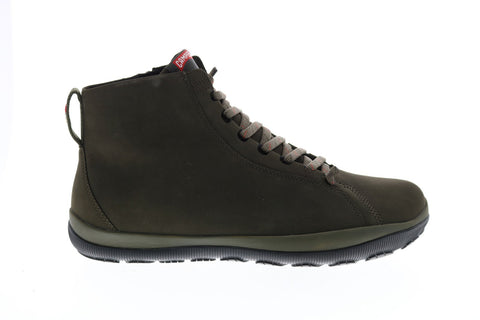 Camper Peu Pista Gm K300287-010 Mens Green Nubuck Lace Up Ankle Boots