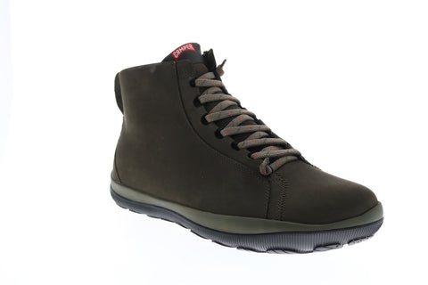 Camper Peu Pista Gm K300287-010 Mens Green Nubuck Lace Up Ankle Boots