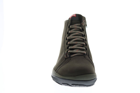 Camper Peu Pista Gm K300287-010 Mens Green Nubuck Lace Up Ankle Boots