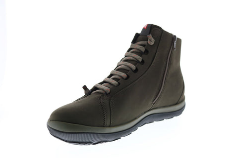 Camper Peu Pista Gm K300287-010 Mens Green Nubuck Lace Up Ankle Boots