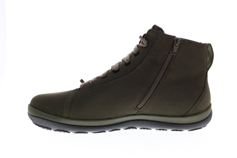 Camper Peu Pista Gm K300287-010 Mens Green Nubuck Lace Up Ankle Boots