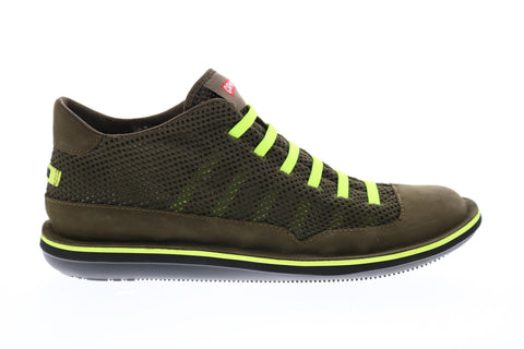 Camper Beetle K300327-002 Mens Green Canvas Mesh Slip On Euro Sneakers Shoes