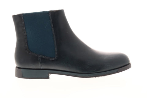 Camper Bowie K400023-008 Womens Blue Leather Slip On Chelsea Boots Shoes