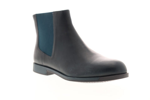 Camper Bowie K400023-008 Womens Blue Leather Slip On Chelsea Boots Shoes