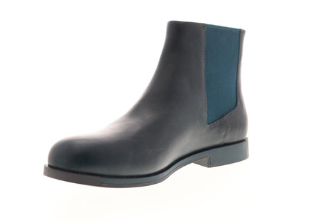 Camper Bowie K400023-008 Womens Blue Leather Slip On Chelsea Boots Shoes