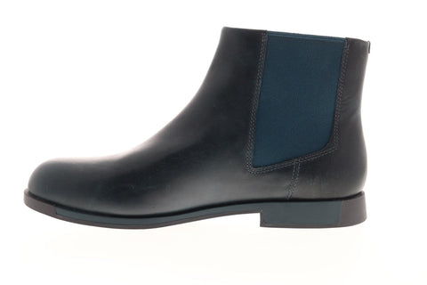 Camper Bowie K400023-008 Womens Blue Leather Slip On Chelsea Boots Shoes