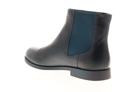 Camper Bowie K400023-008 Womens Blue Leather Slip On Chelsea Boots Shoes