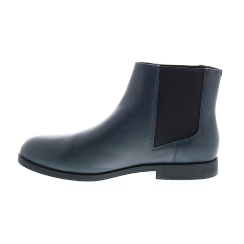 Camper Bowie K400023-009 Womens Blue Leather Slip On Chelsea Boots