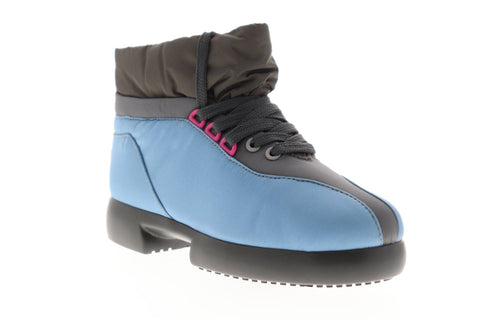 Camper Fiss K400030-002 Womens Blue Canvas Lace Up High Top Sneakers Shoes
