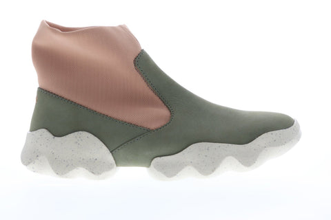 Camper Dub K400078-003 Womens Green Nubuck Slip On Casual Dress Boots Shoes