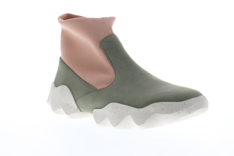 Camper Dub K400078-003 Womens Green Nubuck Slip On Casual Dress Boots Shoes