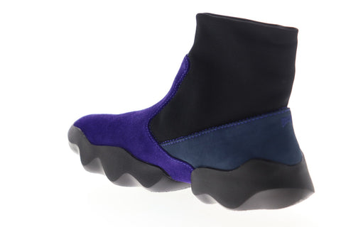 Camper Dub K400078-006 Womens Blue Suede Lace Up High Top Sneakers Shoes