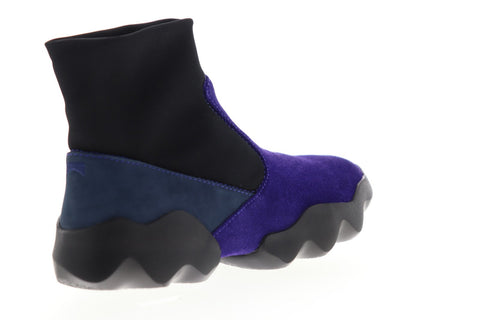 Camper Dub K400078-006 Womens Blue Suede Lace Up High Top Sneakers Shoes