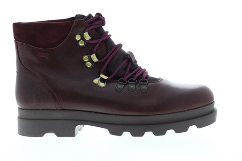 Camper 1980 K400094-001 Womens Red Leather Lace Up Casual Dress Boots Shoes