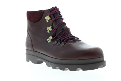 Camper 1980 K400094-001 Womens Red Leather Lace Up Casual Dress Boots Shoes