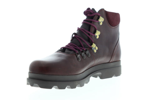 Camper 1980 K400094-001 Womens Red Leather Lace Up Casual Dress Boots Shoes