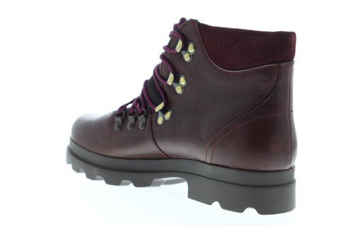 Camper 1980 K400094-001 Womens Red Leather Lace Up Casual Dress Boots Shoes
