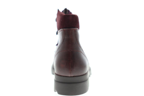 Camper 1980 K400094-001 Womens Red Leather Lace Up Casual Dress Boots Shoes