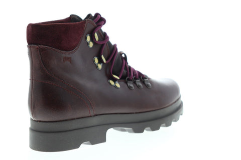 Camper 1980 K400094-001 Womens Red Leather Lace Up Casual Dress Boots Shoes
