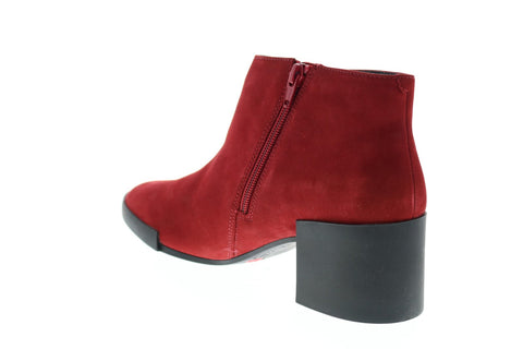 Camper Lotta K400145-005 Womens Red Suede Ankle & Booties Boots