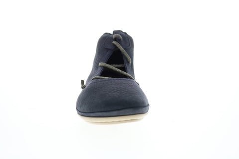 Camper Right Nina K400194-008 Womens Blue Leather Slip On Flats Ballet Shoes