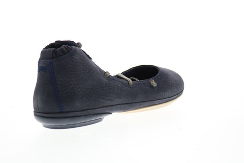 Camper Right Nina K400194-008 Womens Blue Leather Slip On Flats Ballet Shoes
