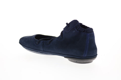 Camper Right Nina K400194-019 Womens Blue Suede Slip On Flats Ballet Shoes