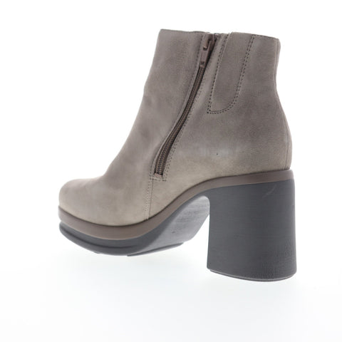 Camper Alice K400198-004 Womens Gray Suede Heels Strap Pumps Shoes