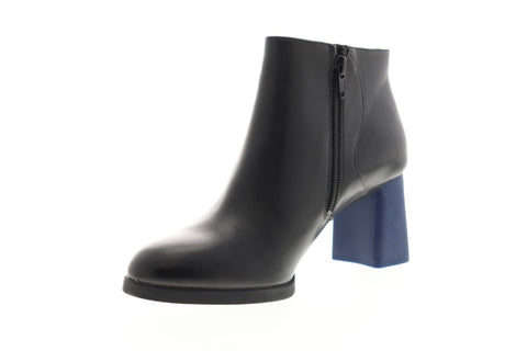Camper Kara K400208-001 Womens Black Leather Heels Zipper Pumps Shoes