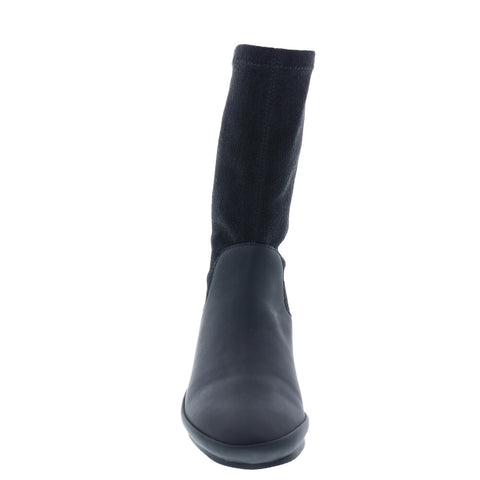 Camper Alright K400217-005 Womens Black Leather Slip On Dress Boots
