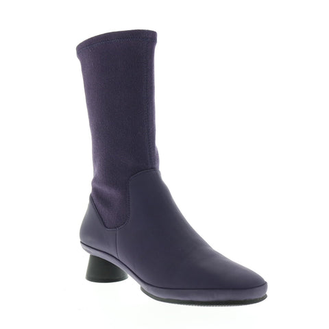 Camper Alright K400217-007 Womens Purple Leather Slip On Dress Boots