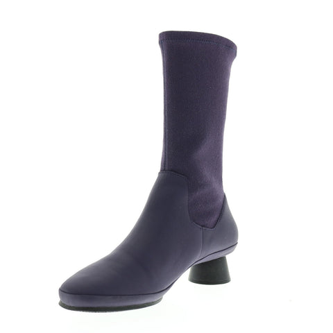Camper Alright K400217-007 Womens Purple Leather Slip On Dress Boots